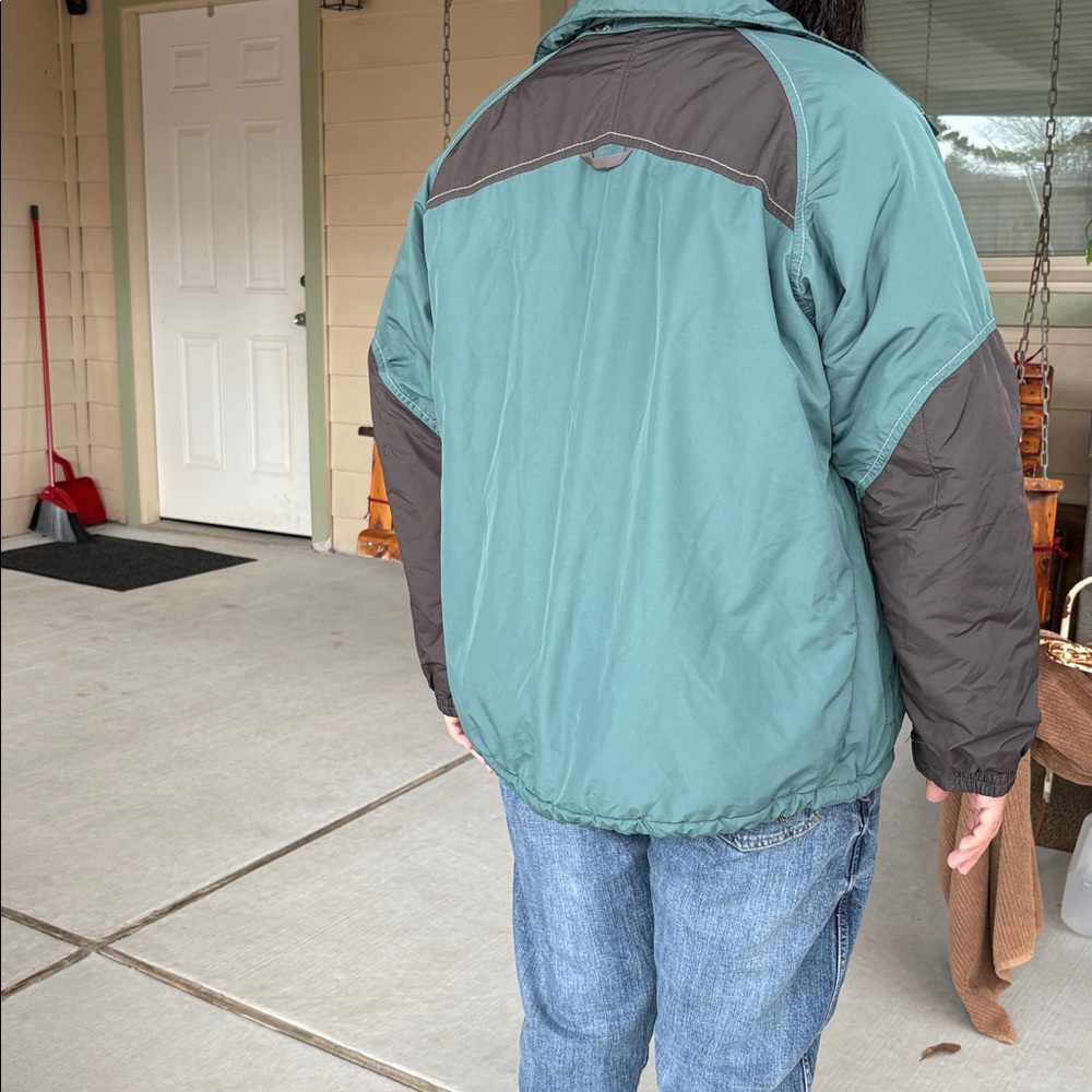 Columbia green and Dark Gray Outdoor Hooded Jacket